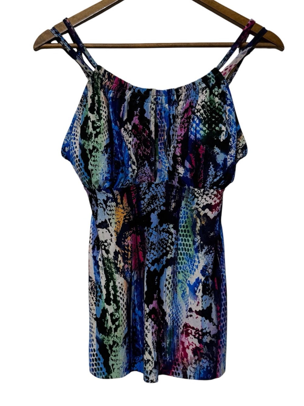 Magicsuit By Miraclesuit Tankini Swimsuit Top Women’s 8 Snake-Print Ruffle
